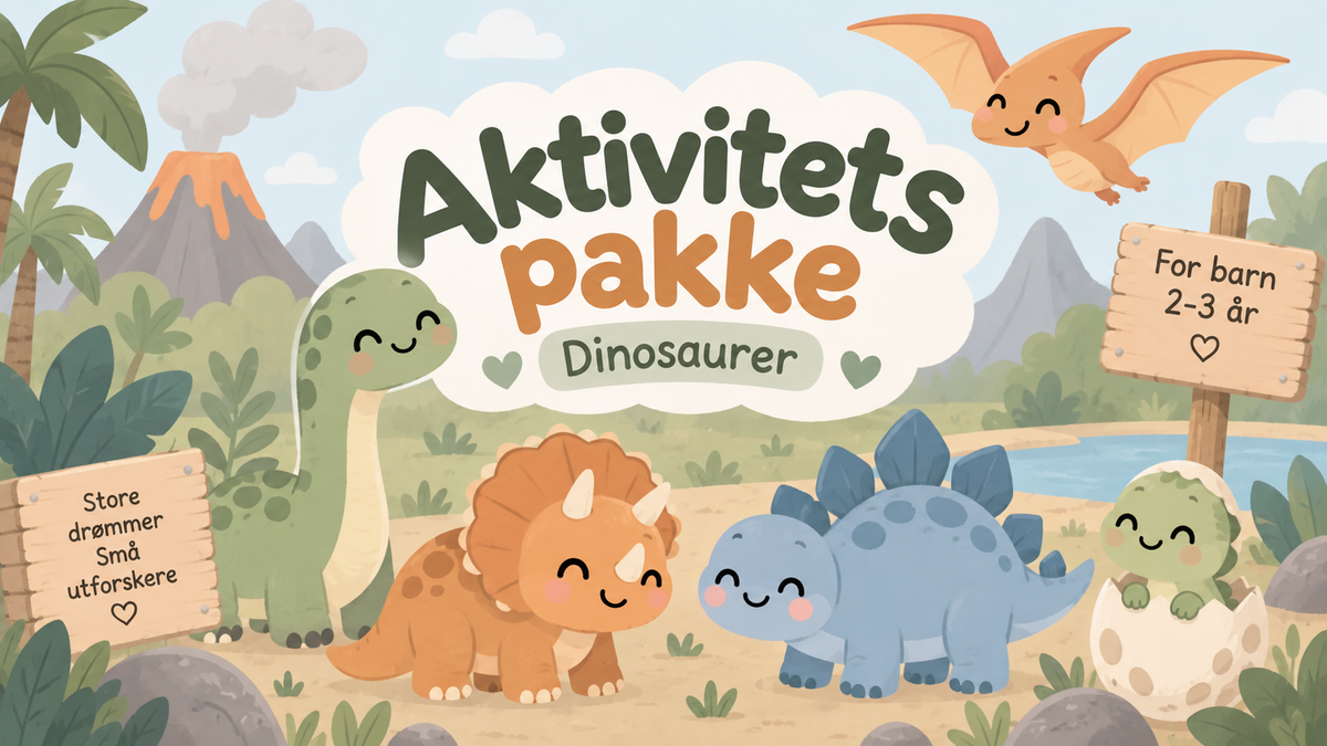 Aktivitets pakke Dinosaurer.
