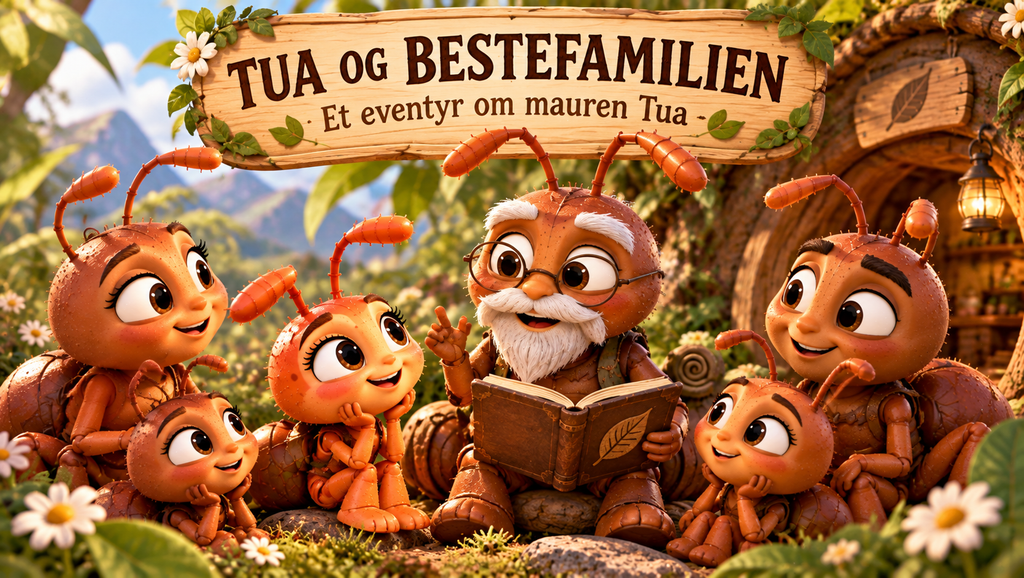 Tua og den store familien, Tua og den lille familien og Tua og bestefamilien.